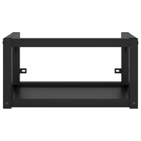 Cadre de lavabo de salle de bain vasque à encastrer Noir Fer