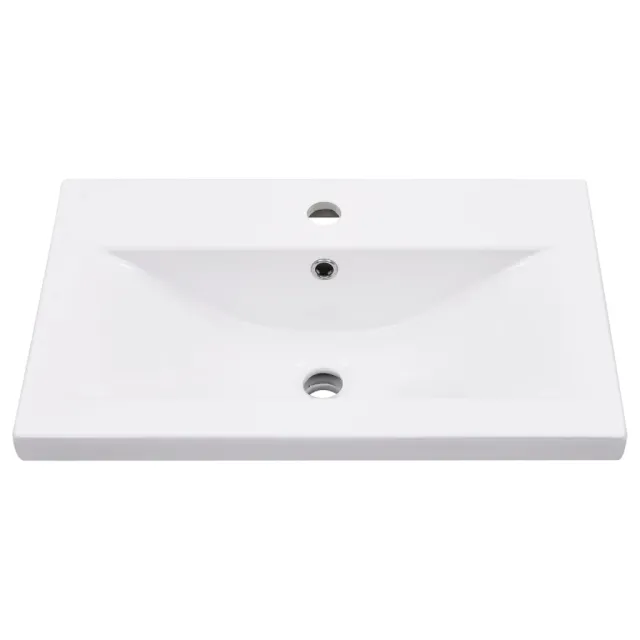 Cadre de lavabo de salle de bain vasque à encastrer Blanc Fer