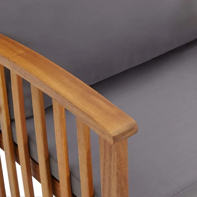 Banc de jardin avec coussins 119 cm Bois solide d'acacia