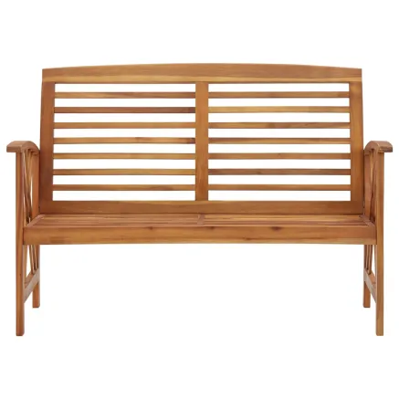 Banc de jardin 119 cm bois d'acacia solide 2