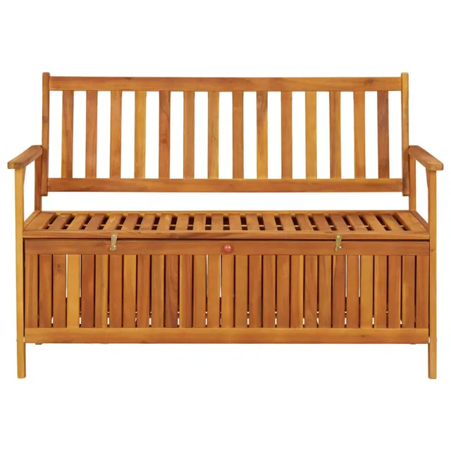 Banc de rangement de jardin 120 cm bois d'acacia solide