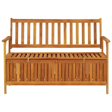 Banc de rangement de jardin 120 cm bois d'acacia solide