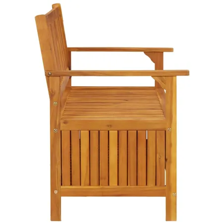 Banc de rangement de jardin 120 cm bois d'acacia solide