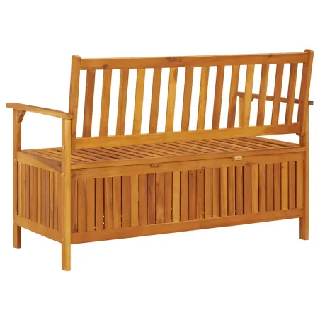 Banc de rangement de jardin 120 cm bois d'acacia solide