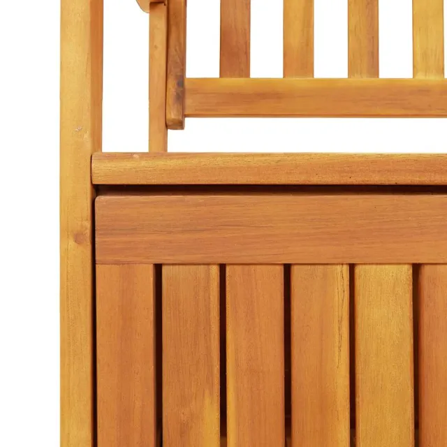 Banc de rangement de jardin 120 cm bois d'acacia solide