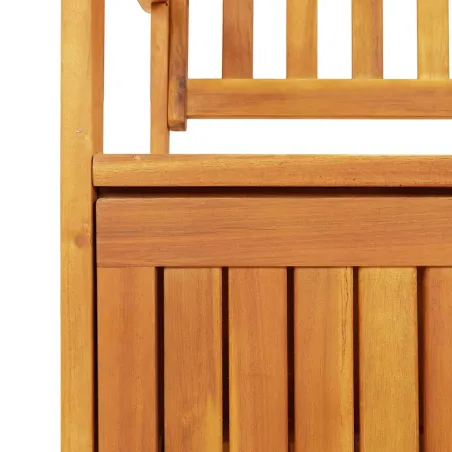 Banc de rangement de jardin 120 cm bois d'acacia solide