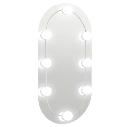 Miroir avec éclairage LED 60x30 cm Verre Ovale 2