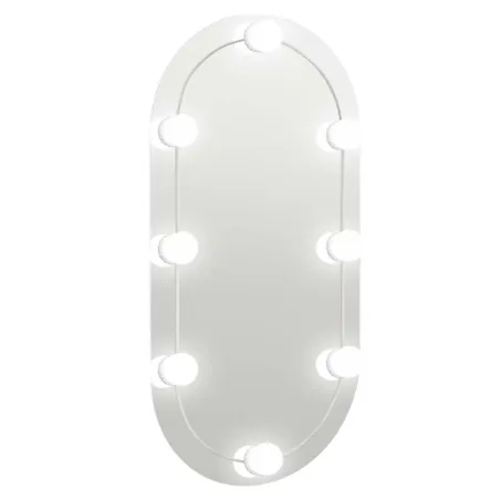 Miroir avec éclairage LED 80x40 cm Verre Ovale