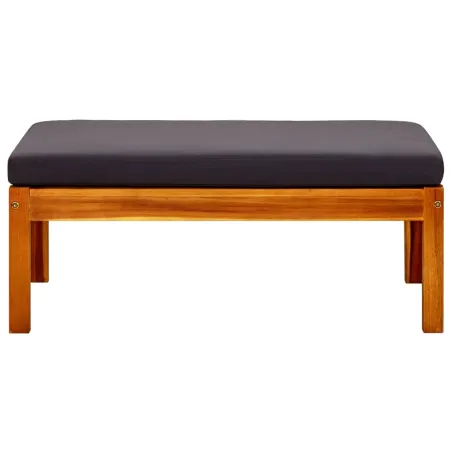 Repose-pieds de jardin lot de 2 Bois d'acacia massif