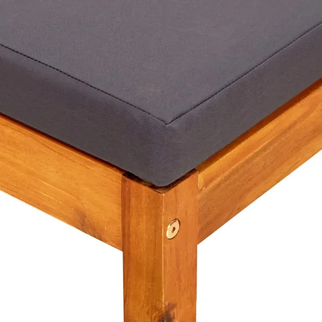 Repose-pieds de jardin lot de 2 Bois d'acacia massif