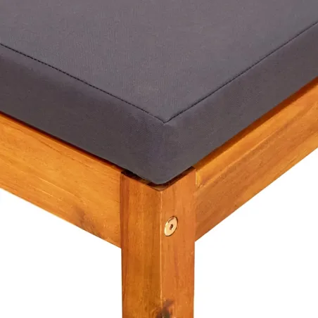 Repose-pieds de jardin lot de 2 Bois d'acacia massif