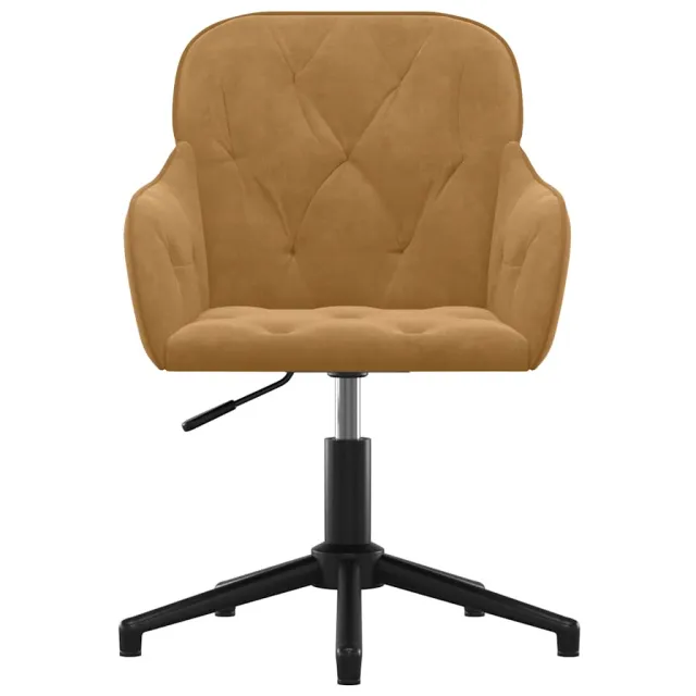 Chaises pivotantes à manger lot de 2 Marron Velours