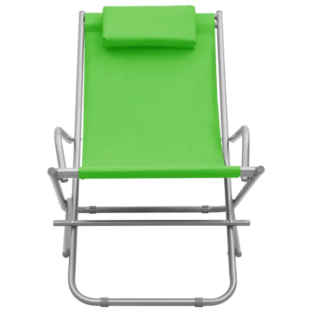 Chaises à bascule lot de 2 Acier Vert