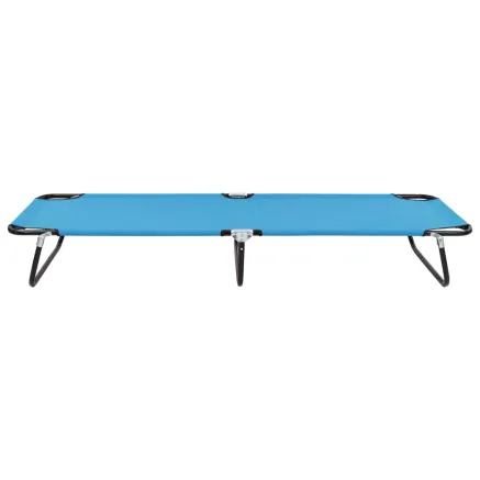 Chaise longue pliable acier bleu turquoise 2