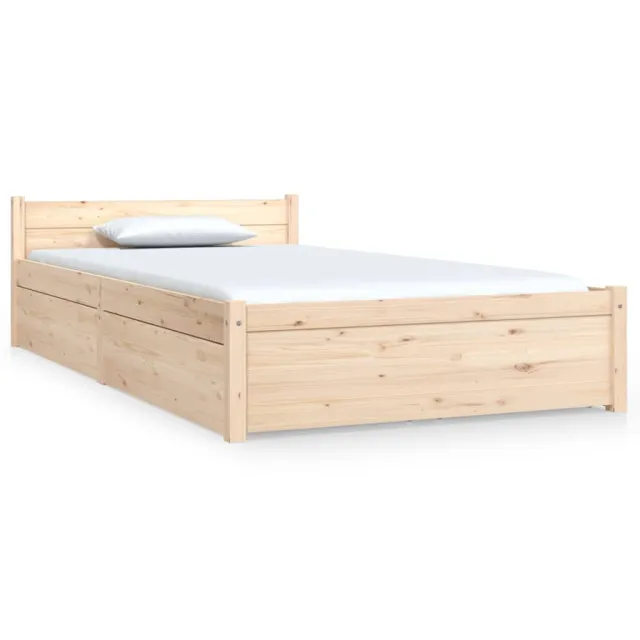 Cadre de lit sans matelas avec tiroirs 90x200 cm