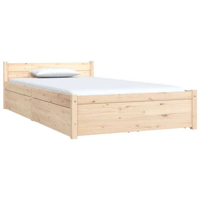 Cadre de lit sans matelas avec tiroirs 90x200 cm
