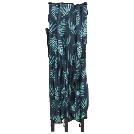 Chaise longue pliable 2 places Motif de feuilles Acier