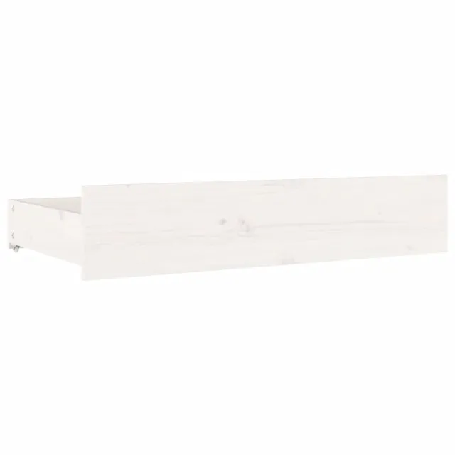 Cadre de lit sans matelas avec tiroirs blanc 140x200 cm