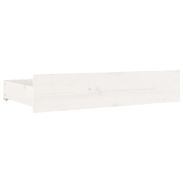 Cadre de lit sans matelas avec tiroirs blanc