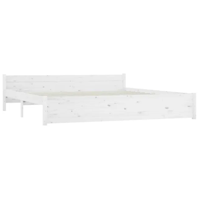 Cadre de lit sans matelas avec tiroirs blanc 200x200 cm