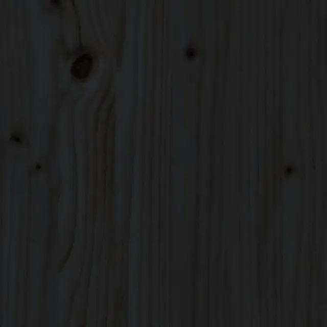 Cadre de lit sans matelas noir bois massif