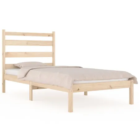 Cadre de lit sans matelas bois massif 90x200 cm