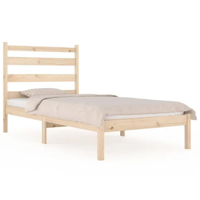 Cadre de lit sans matelas bois massif 100x200 cm