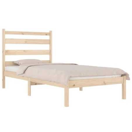 Cadre de lit sans matelas bois massif 100x200 cm