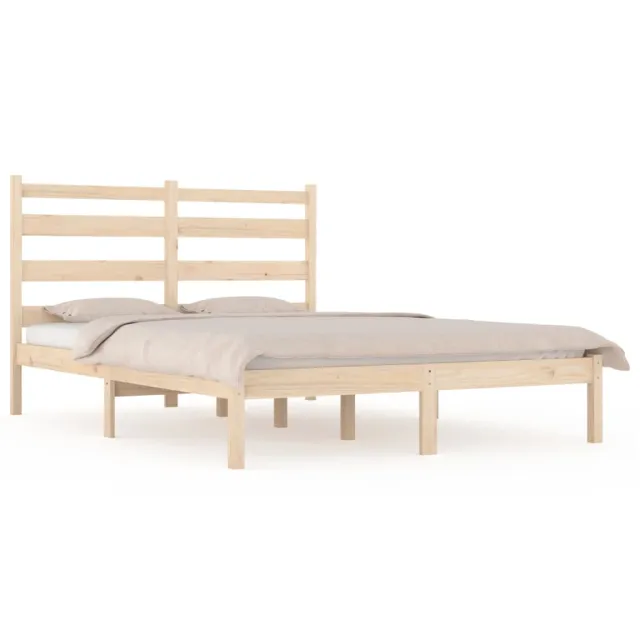 Cadre de lit sans matelas bois massif 120x200 cm