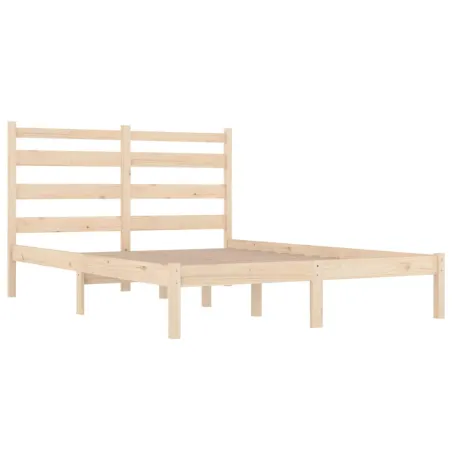 Cadre de lit sans matelas bois massif 120x200 cm