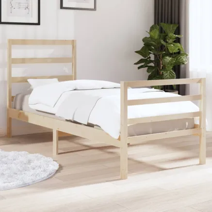 Cadre de lit sans matelas bois massif