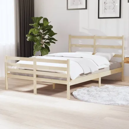 Cadre de lit sans matelas bois massif