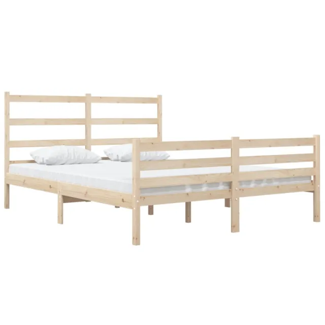 Cadre de lit sans matelas bois massif