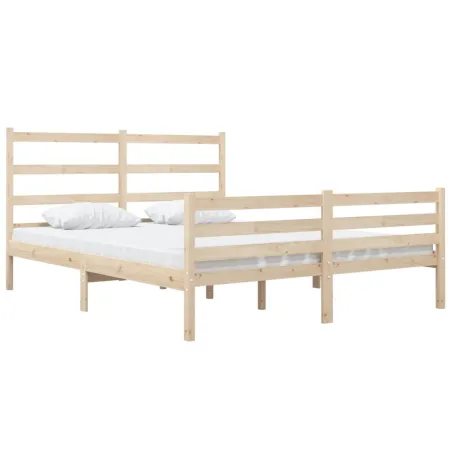Cadre de lit sans matelas bois massif