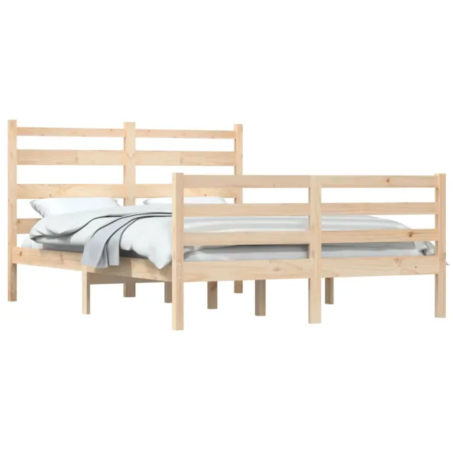 Cadre de lit sans matelas bois de pin massif 120x200 cm