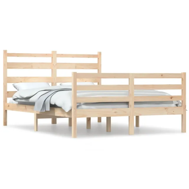 Cadre de lit sans matelas bois massif de pin 140x200 cm