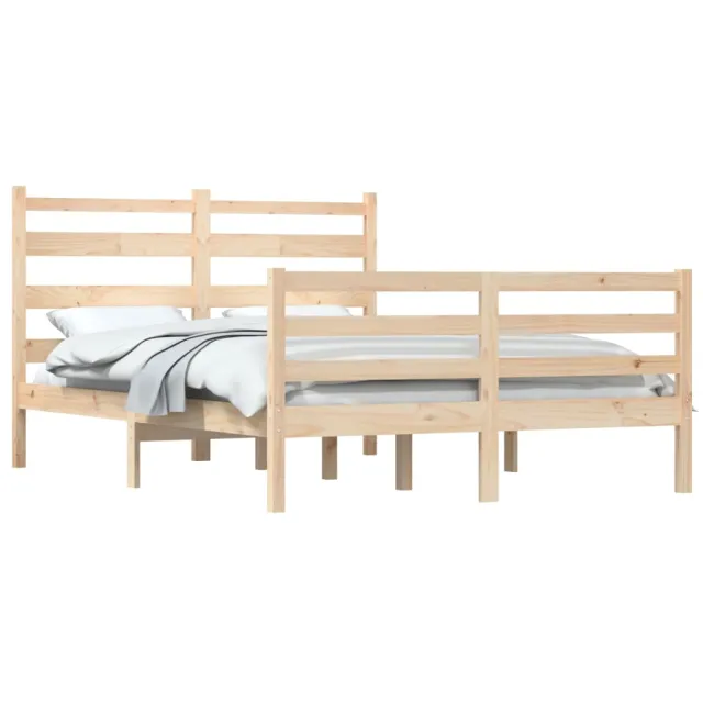 Cadre de lit sans matelas bois massif de pin 160x200 cm