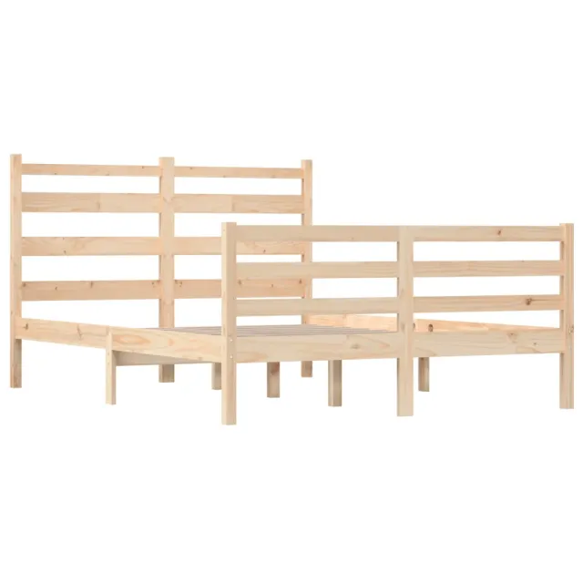 Cadre de lit sans matelas bois massif de pin 160x200 cm