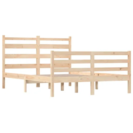 Cadre de lit sans matelas bois massif de pin 160x200 cm