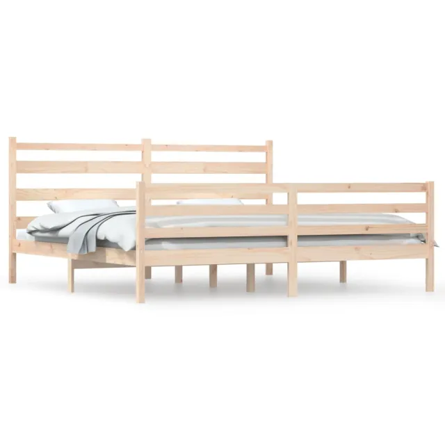Cadre de lit sans matelas bois massif de pin 200x200 cm