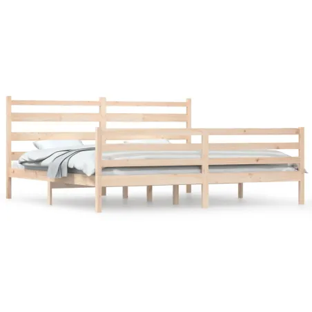 Cadre de lit sans matelas bois massif de pin 200x200 cm