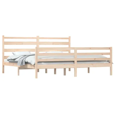 Cadre de lit sans matelas bois massif de pin 200x200 cm