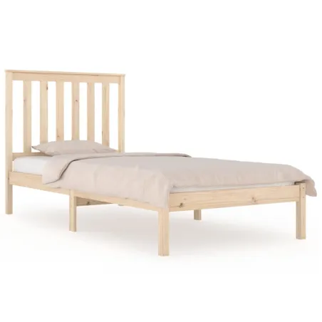 Cadre de lit sans matelas bois massif 100x200 cm