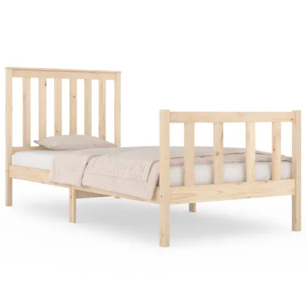 Cadre de lit sans matelas bois massif 2