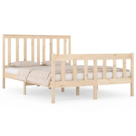Cadre de lit sans matelas bois massif 2
