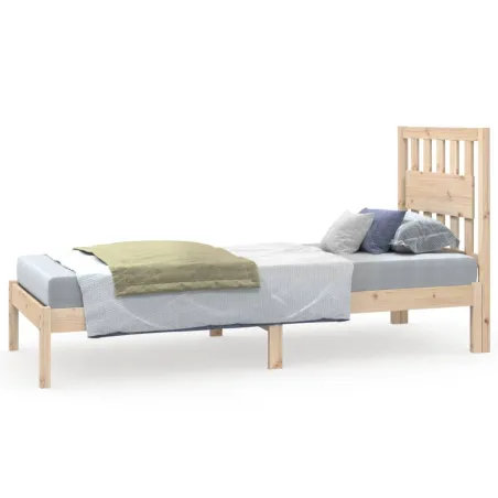 Cadre de lit sans matelas bois massif