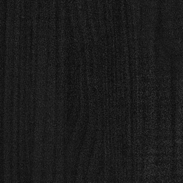 Cadre de lit sans matelas noir bois massif