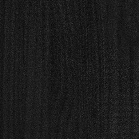 Cadre de lit sans matelas noir bois massif