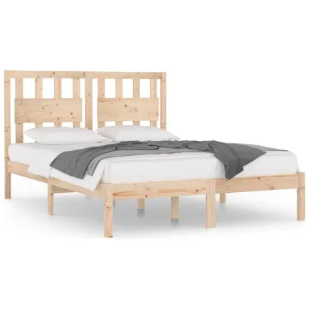 Cadre de lit sans matelas bois massif 2