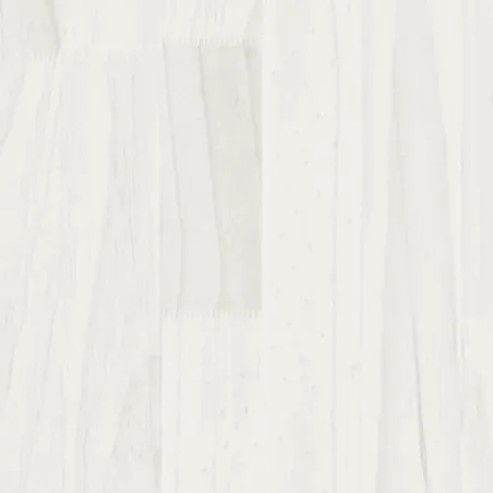 Cadre de lit sans matelas blanc bois massif 140x200 cm